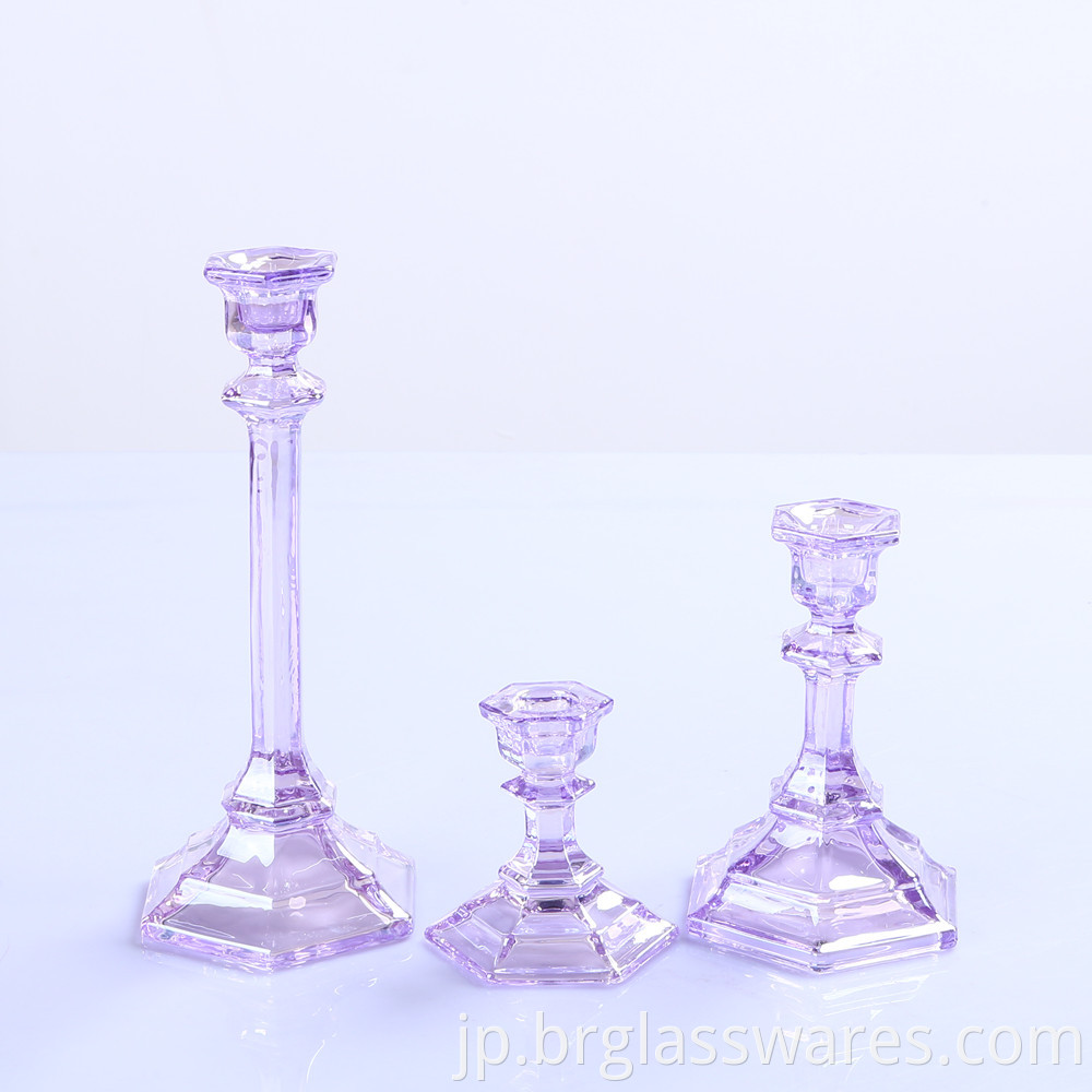 crystal glass candle holder